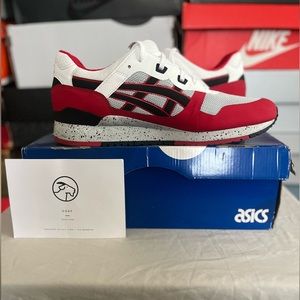 Asics Red and White Sneakers